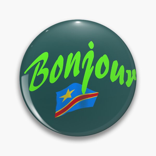 Item preview, Bonjour (hello in French) - Congo Flag designed and sold by lobodelnoir.