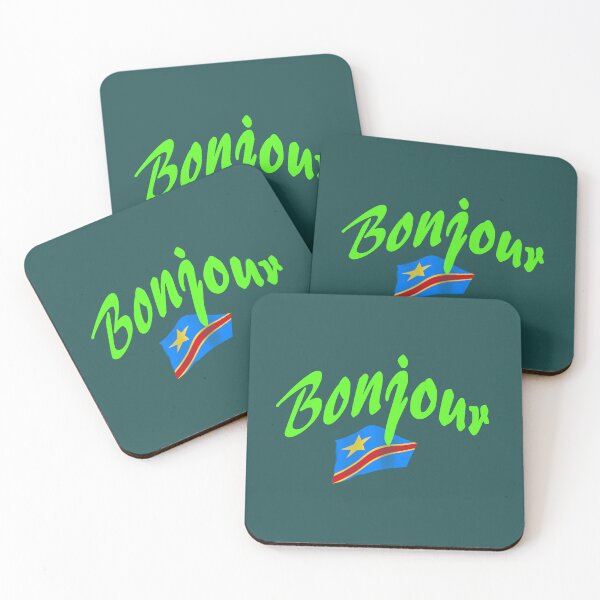 Item preview, Bonjour (hello in French) - Congo Flag designed and sold by lobodelnoir.
