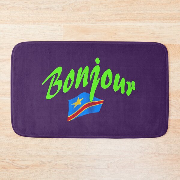 Item preview, Bonjour (hello in French) - Congo Flag designed and sold by lobodelnoir.