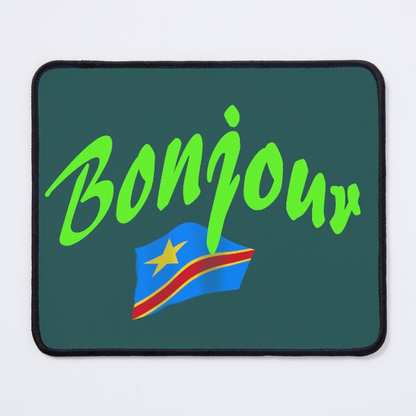 Item preview, Bonjour (hello in French) - Congo Flag designed and sold by lobodelnoir.