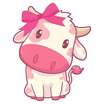 Strawberry Cow kawaii Art Board Print for Sale by MayBK