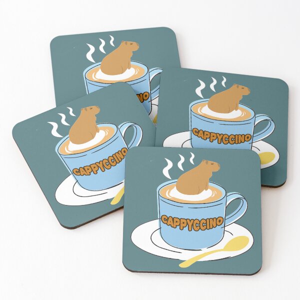 Item preview, Cappyccino Capybara Coffee Pun designed and sold by HulonSoppitt.
