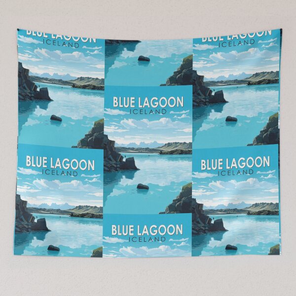 Item preview, Blue Lagoon Iceland Travel Art Vintage designed and sold by KrisSidDesigns.