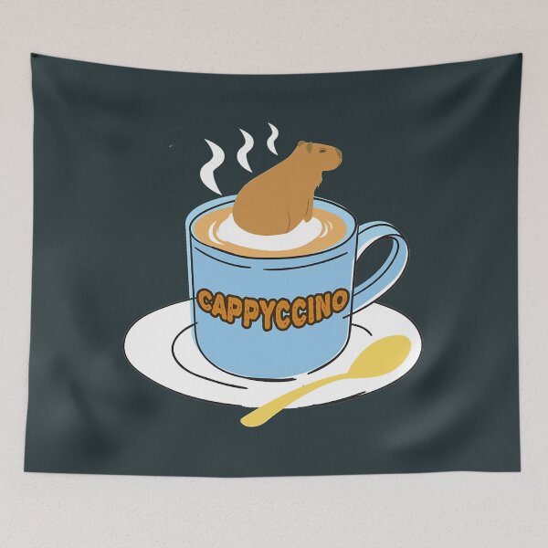 Item preview, Cappyccino Capybara Coffee Pun designed and sold by HulonSoppitt.