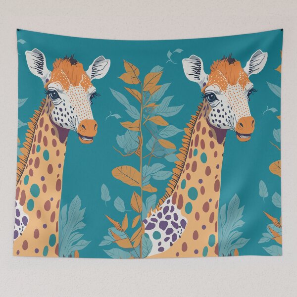 Item preview, Cute African Safari Giraffe Savanna Wildlife Cartoon Illustration designed and sold by Zazizu.