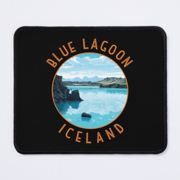 Item preview, Blue Lagoon Iceland Distressed Circle designed and sold by KrisSidDesigns.