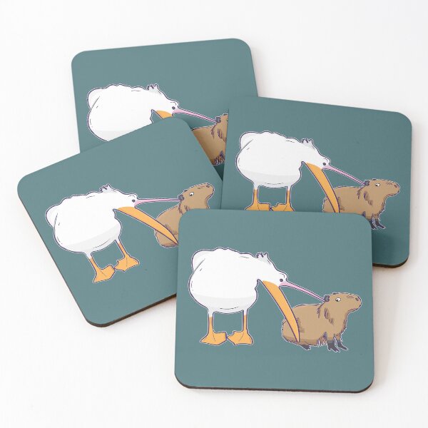 Item preview, Pelican Tries to Eat Capybara Funny Cute Meme  designed and sold by HulonSoppitt.