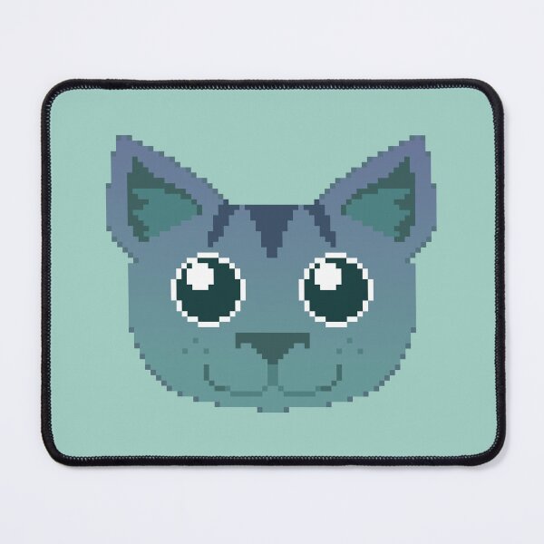 Artikelvorschau, Pixel Art - Katze mit großen Augen entworfen und verkauft von Kaiko-Roku.