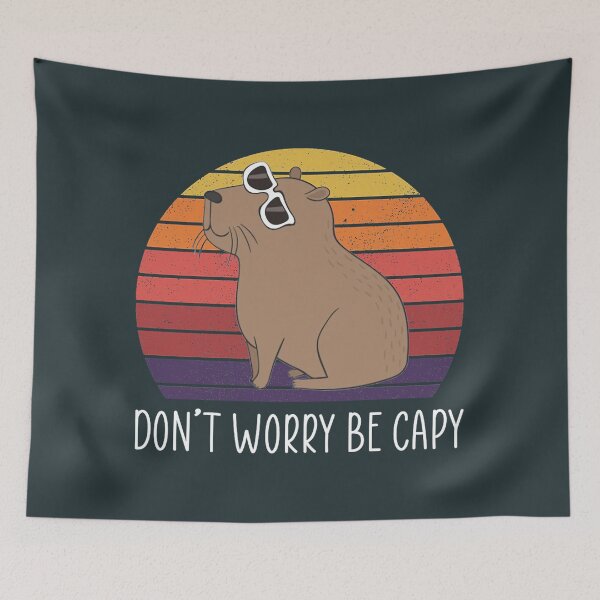 Item preview, Retro Rodent Funny Capybara Dont Be Worry Be Capy  designed and sold by HulonSoppitt.