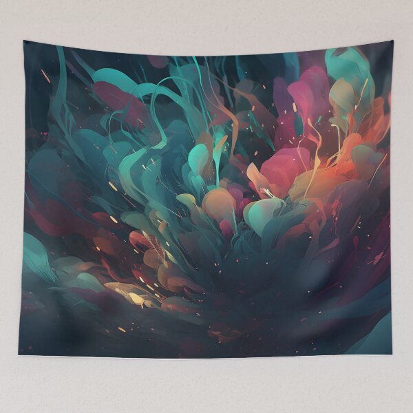 Item preview, Enigmatic Realms: Plunge into the enchanting depths of abstract surrealism designed and sold by Nicolas Burns.