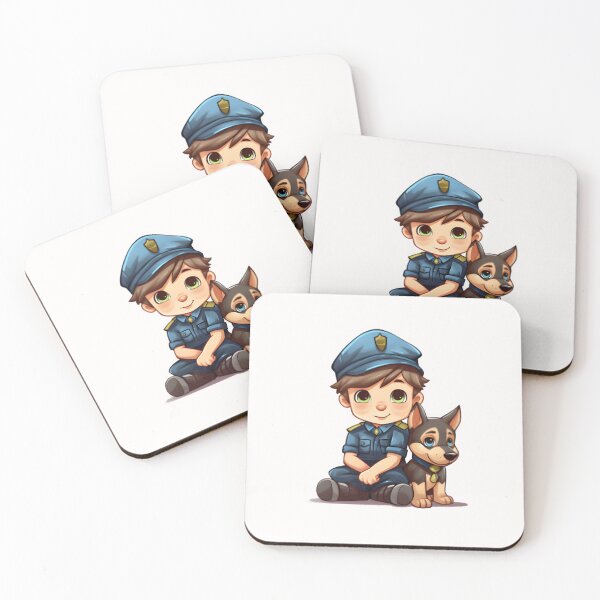 Item preview, Cute German Shepherd & Policeman designed and sold by 1Miljan2.