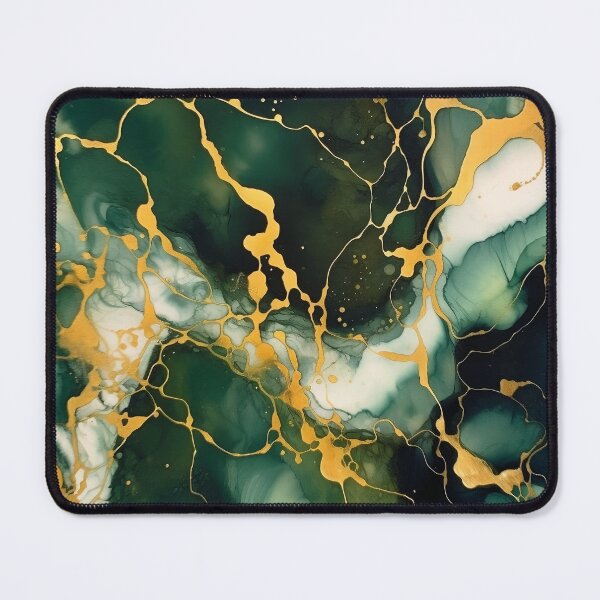 Item preview, Dark Green and Gold Alcohol Ink - Geode Pattern designed and sold by TPhanDesign.