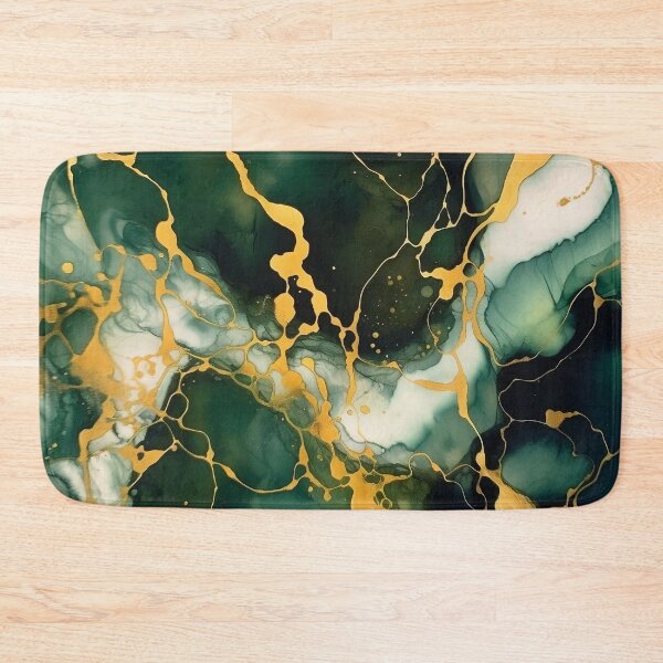Item preview, Dark Green and Gold Alcohol Ink - Geode Pattern designed and sold by TPhanDesign.