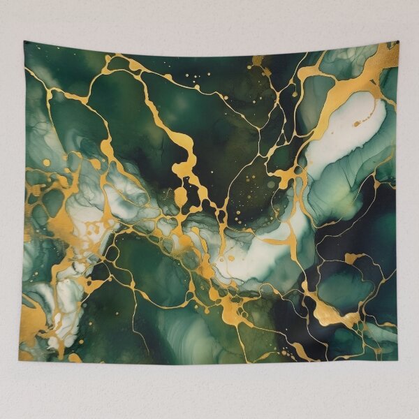 Item preview, Dark Green and Gold Alcohol Ink - Geode Pattern designed and sold by TPhanDesign.