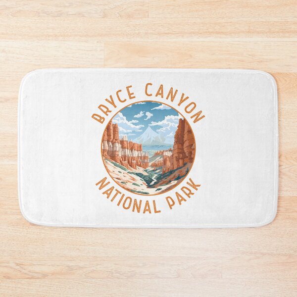 Item preview, Bryce Canyon National Park Trail Illustration Distressed Circle designed and sold by KrisSidDesigns.