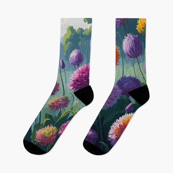 Item preview, Bloom sunlight Bed of watercolor Colorful Alliums in Bloomscape: allium bulbs blooming big round assemble  designed and sold by Bb-gl.