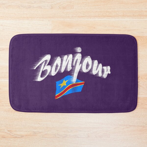 Item preview, Bonjour (hello in French) - Congo Flag designed and sold by lobodelnoir.