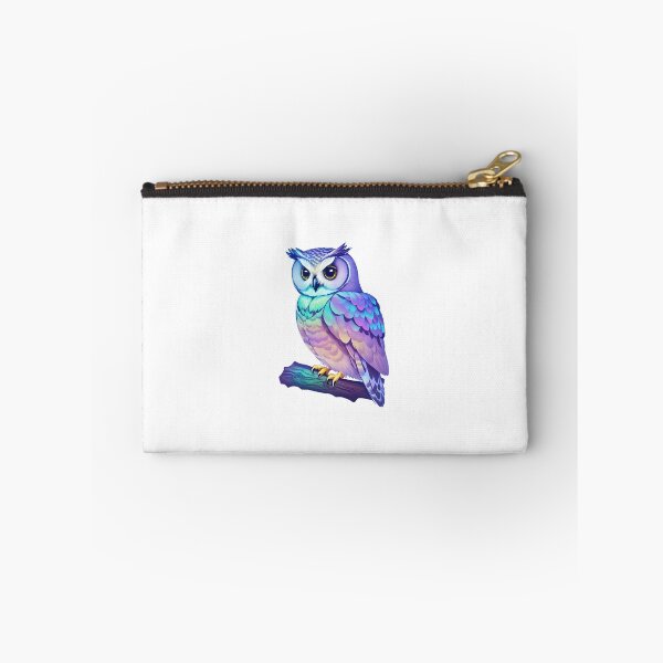Item preview, Holographic Pastel Colorful Purple Barn Owl on Tree Branch designed and sold by Cawaiico.