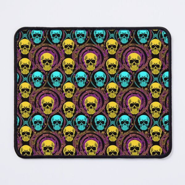 Item preview, DMT Trippy Blue and Yellow Skulls Pattern on Intricate Background designed and sold by Aaron2610.