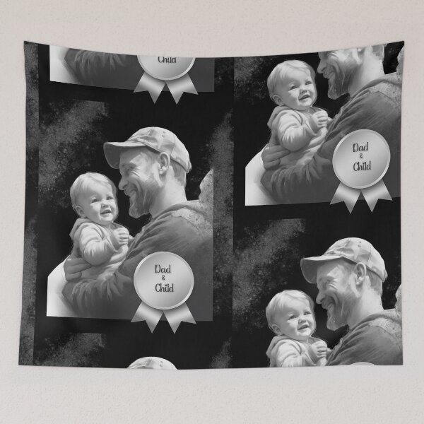 Item preview, Dad & Child Love Gift For Father And Child For Father's Day designed and sold by MegaColor.