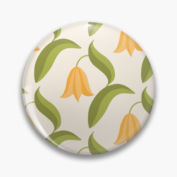 Item preview, Bell Blossoms - Delicate Spring Flowers - snowdrop, bluebell, tulip, harebell - orange on cream background - shw1021 b designed and sold by Shiny Happy World.