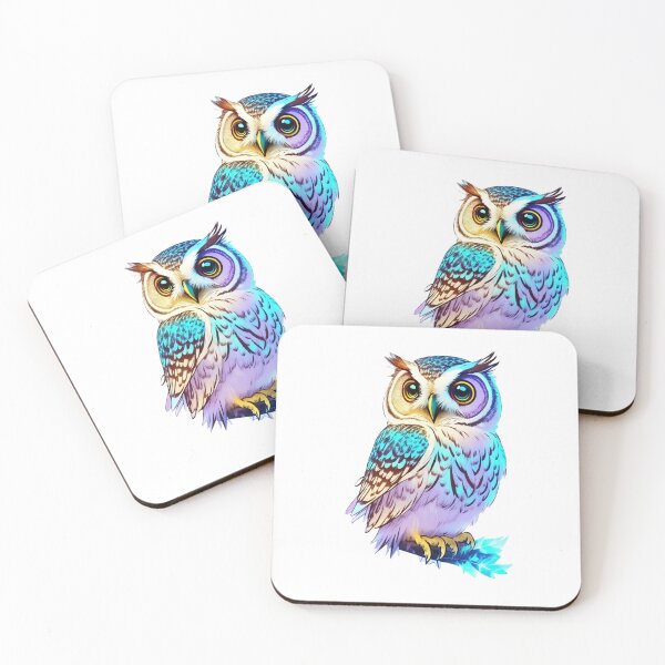 Item preview, Sweet Pastel Holographic Colorful Barn Owl designed and sold by Cawaiico.