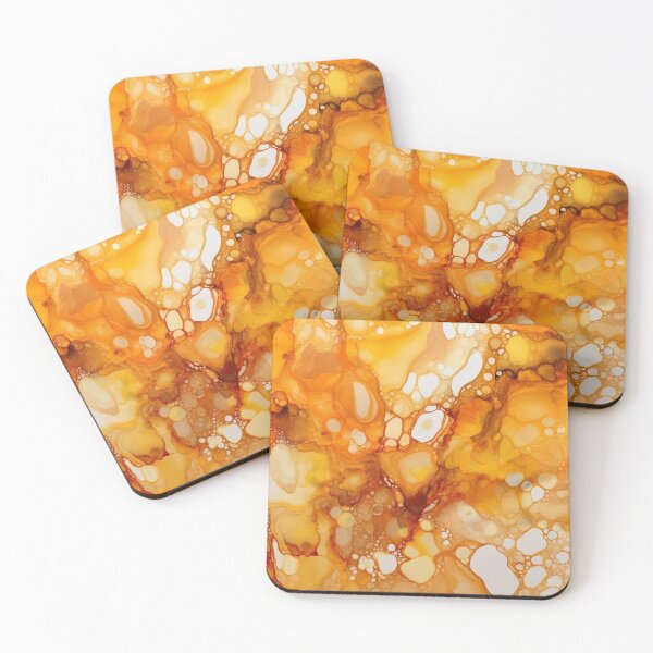 Item preview, Orange and Gold Alcohol Ink - Geode Pattern designed and sold by TPhanDesign.