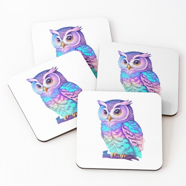 Item preview, Colorful Pastel Holographic Sweet Barn Owl designed and sold by Cawaiico.