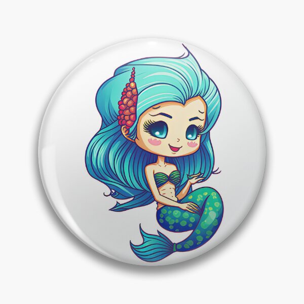 Item preview, Adorable Kawaii Mermaid designed and sold by CreaturesLikeUs.