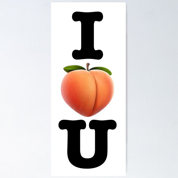 Item preview, I Love You with Peach Emoji designed and sold by TPhanDesign.