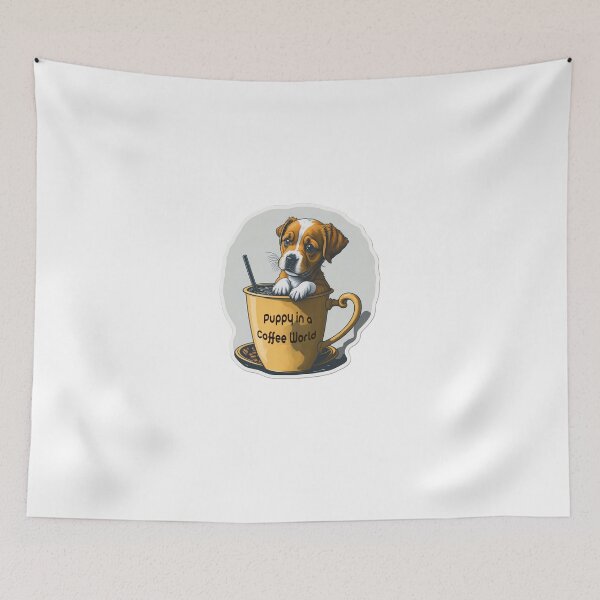 Item preview, Puppy in a Coffee World designed and sold by hudaG.