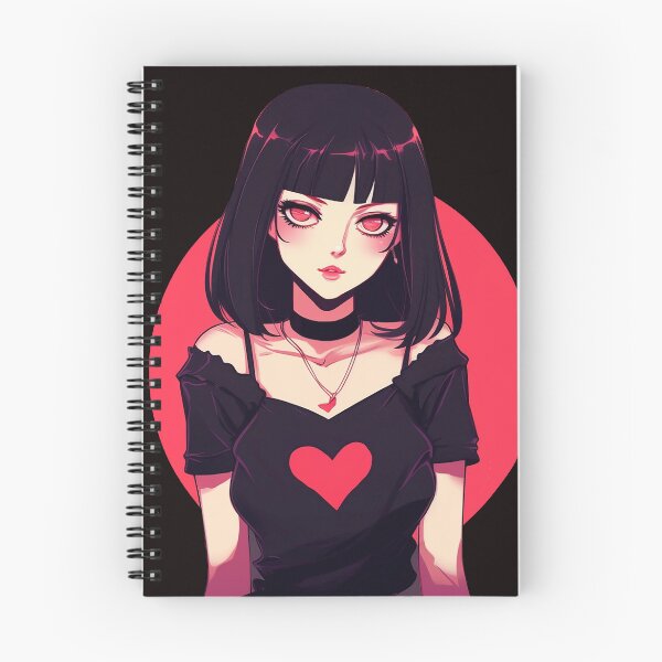 Item preview, Anime Girl With Heart Punk Nu-Goth designed and sold by Ayumi  Nakamura.