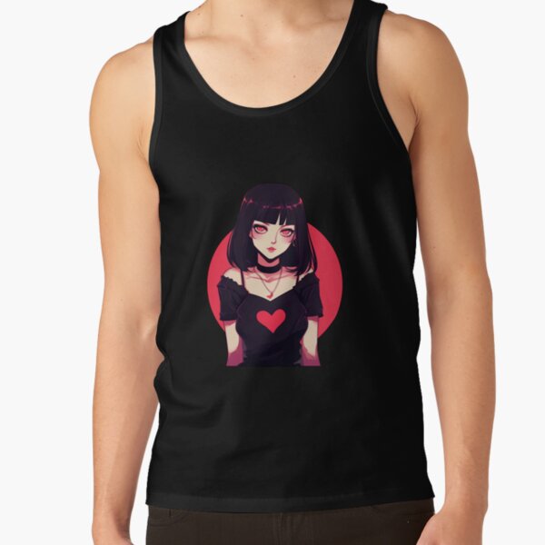 Anime Girl With Heart Punk Nu-Goth Tank Top