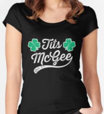 Funny St. Patrick's Day Tits McGee Women's Fitted Scoop T-Shirt