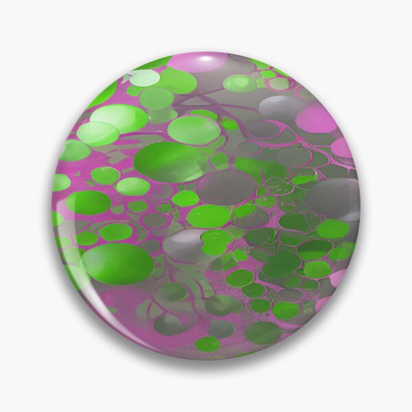 Artikelvorschau, Pink and Green Circular Bubbles Floating entworfen und verkauft von deniselynnimage.