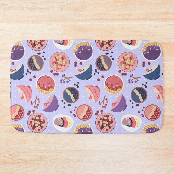 Item preview, Smoothie Bowls Seamless Pattern Purple designed and sold by MadeByBeata.
