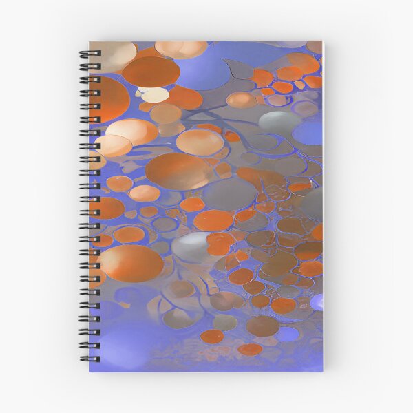 Item preview, Orange and Lavender Circular Bubbles Floating designed and sold by deniselynnimage.