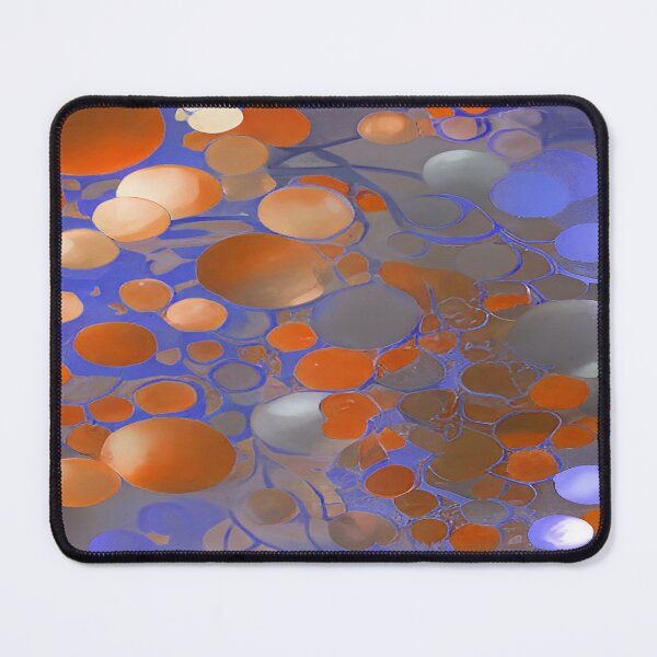 Item preview, Orange and Lavender Circular Bubbles Floating designed and sold by deniselynnimage.