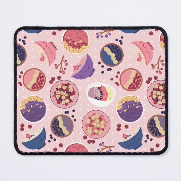 Item preview, Smoothie Bowls Seamless Pattern Pink designed and sold by MadeByBeata.