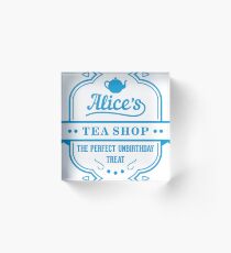 Alice's Teashop Acrylic Block