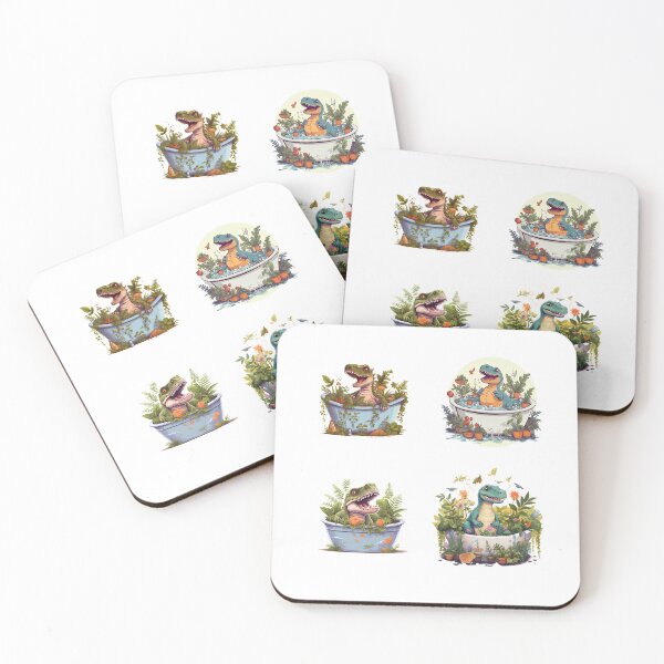 Item preview, T-Rex bath collection designed and sold by Quirkyaesthetics.