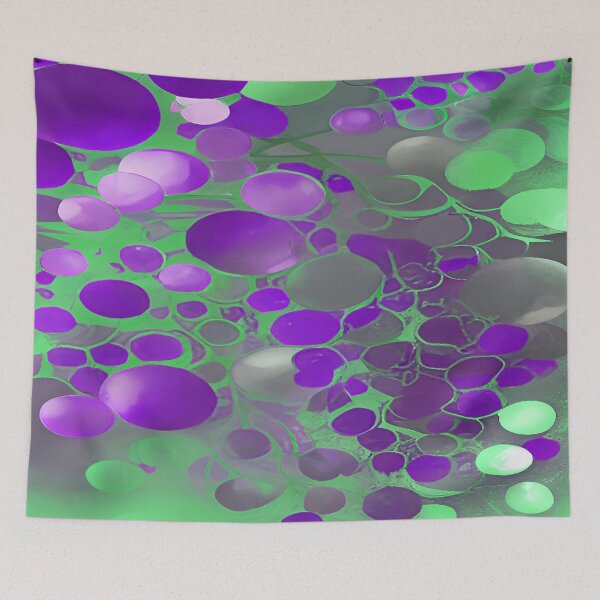 Item preview, Purple and Green Circular Bubbles Floating designed and sold by deniselynnimage.