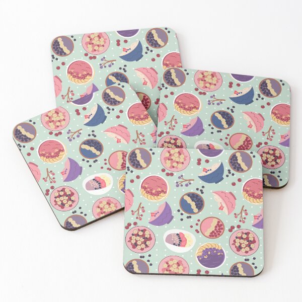 Item preview, Smoothie Bowls Seamless Pattern Green designed and sold by MadeByBeata.