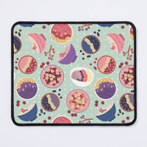 Item preview, Smoothie Bowls Seamless Pattern Green designed and sold by MadeByBeata.
