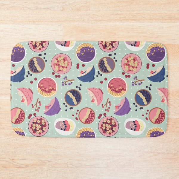 Item preview, Smoothie Bowls Seamless Pattern Green designed and sold by MadeByBeata.