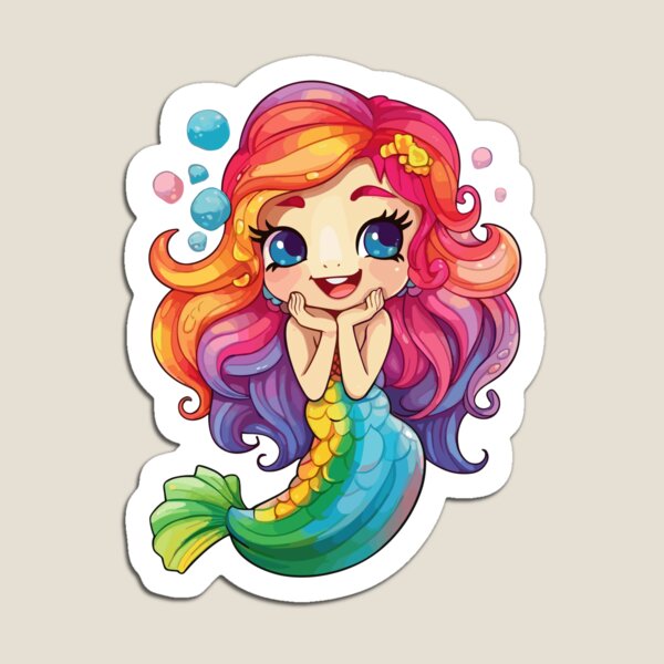 Item preview, Adorable sirena arcoíris Kawaii designed and sold by CreaturesLikeUs.