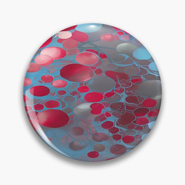 Artikelvorschau, Red and Blue Circular Bubbles Floating entworfen und verkauft von deniselynnimage.