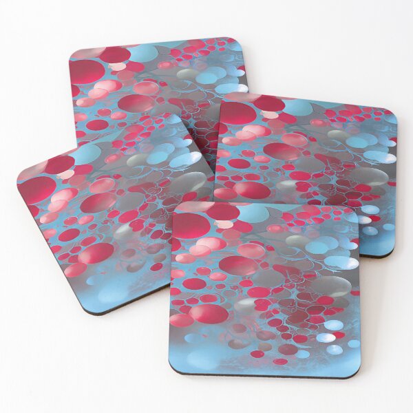 Item preview, Red and Blue Circular Bubbles Floating  designed and sold by deniselynnimage.