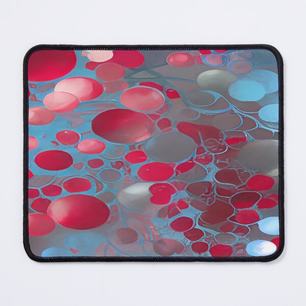 Item preview, Red and Blue Circular Bubbles Floating  designed and sold by deniselynnimage.