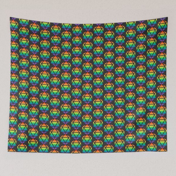 Item preview, D&D dados lgbt bandera ttrpg d20 orgullo nerd queer designed and sold by Bluee Wisteria.